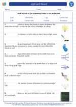 Check spelling or type a new query. Light And Sound 4th Grade Science Worksheets And Answer Keys Study Guides And Vocabulary Sets
