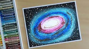 How to draw milky way galaxy,how to draw milky way galaxy with pencil,how to draw milky way galaxy step by step,how to draw. Milky Way Galaxy Drawing With Oil Pastels For Beginners Youtube