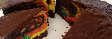 Kleinen schüssel einen sehr dickflüssigen guss aus 200 g puderzucker und 2 el zitronensaft an. Kunterbunter Regenbogen Marmorkuchen Mit Lebensmittelfarben