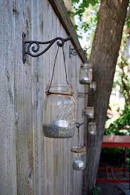 40 Creative Garden Fence Decoration Ideas Fence Decor Mason Jar Lanterns Jar Lanterns