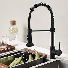Get dishes clean with less of that messy splatter by opting for delta shieldspray® technology. Hoimpro High Arc Matte Black Spring Kitchen Faucet With Pull Down Sprayer Rv Paint Black Kitchen Sink Faucet With Pull Out Sprayer 3 Function Single Handle Laundry Faucet Brass Single Or 3 Hole Pricepulse