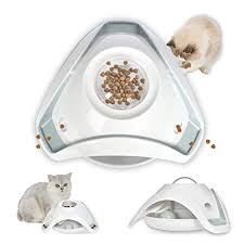 They range from treat balls to complex platforms with tubes and tunnels to entire feeding systems. Buy Petjouet Interactive Cat Feeder Cat Treat Toys For Indoor Cats Food Puzzle Toys For Cats Cat Treat Dispenser Cat Stimulation Toys Cat Hunting Feeder Slow Feeder For Cats Unique Shape Design