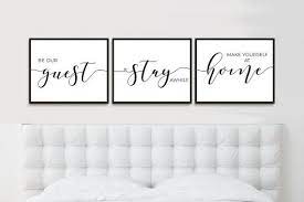 Be Our Guest Set Of 3 Prints Wall Decor Guest Room Printable Etsy In 2021 Guest Room Decor Guest Bedroom Decor Guest Room Printable
