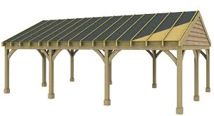 3 Bay Carport Post Beam Green Oak Or Douglas Fir 28 Pitch Roof Hip Roof House Redesign Timber Frame Porch