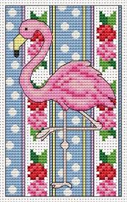 Free Flamingo Cross Stitch Chart Cross Stitch Embroidery