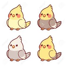 Cute Cartoon Cockatiel Parrots Illustration Set Different Color Royalty Free Cliparts Vectors And Stock Illustration Image 128176299 Watercolor painting drawing illustration, hand colored parrot birds splash, macaw painting, color splash, painted png. cute cartoon cockatiel parrots illustration set different color