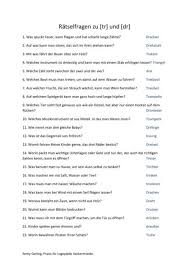 Ratselfragen Zu Tr Und Dr Artikulation Ubungen Fur Senioren Streckubungen Aktivierung Senioren