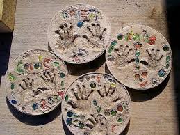 Do you love this idea of embellishing your stepping stone sin some way but you're looking to give them a playful perhaps you're very interested indeed in making your very own concrete stepping stones but you're also looking for something that's a little more. How To Make Stepping Stones Using A Child S Handprint Hunker Childs Handprint Crafts Crafts For Kids