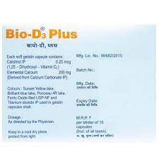 Bio D3 Plus Capsule 15's Price, Uses, Side Effects, Composition - Apollo  Pharmacy