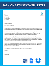 What to put in a cover letter. Gratis Fashion Stylist Cover Letter