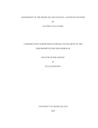 pdf assessment of the rhode island coastal lagoon ecosystem