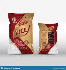 Rice Package Mockup Thailand Food Products Vector Illustration Stock Illustration Illustration Of Jasmine Healthy 198543010