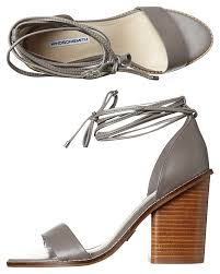 Windsor Smith Klein Womens Leather Heel Lilac Grey
