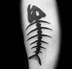 Maybe you would like to learn more about one of these? 50 Fish Skeleton Tattoo Designs For Men X Ray Ink Ideas Skeleton Tattoos Fish Bone Tattoo Tattoo Designs Men