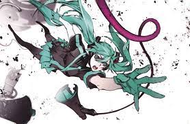 落下しながら手を差し伸べる初音ミクの 恋は戦争 のイラスト壁紙 恋は戦争 イラスト 初音ミク