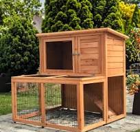 Maison de lapin en bois écologique de luxe moderne Cage pour animaux de  compagnie à la mode imprimé animal pour toutes les saisons utilisation en  ...