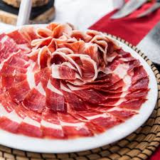 Gros plan texture Cecina de Leon de Boeuf séché