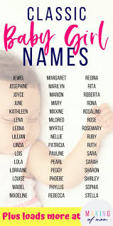 100 Old Fashioned Baby Girl Names Popular Uncommon Grandma Chic Baby Girl Names Girl Names Old Fashion Girl Names