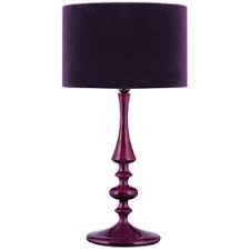Heal S Aubergine Turned Wood Table Lamp With Velvet Shade Table Lamps Lam Table Lamp Wood Purple Lamp Shade Purple Lamp