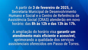 Comunicado - Sec. de Desenvolvimento Humano e Social - Prefeitura de Passo  de TorresSC