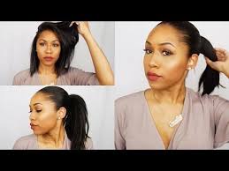 Faux High Ponytail For Short Hair Weave Ponytail Relaxed Hair Youtube Weave Hairstyles Short Weave Hairstyles Relaxed Hair