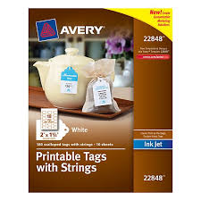 Office depot officemax and staples cross reference numbers are used here solely for selection of. Avery Printable Tags With Strings Scalloped 2 X 114 White Pack Of 180 By Office Depot Officemax Avery Printable Printable Tags Printables