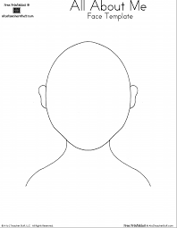 Face Template All About Me Printable Face Template All About Me Preschool