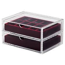 Seasonal 2 Drawer Acrylic Box Red Keep Your Most Prized Jewellery Pieces Tarnish Free But Still Out On Display For Easy I Muji Online Store Acrylic Box Muji