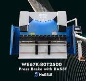 HARSLE Smart CNC WE67K-80T2500 Press Brake for Sheet Metal with DELEM DA53T