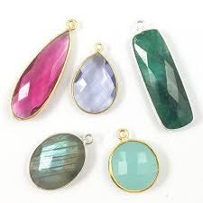 Wholesale Bezel Gemstone Pendants Bezel Gemstone Gemstones Gemstone Pendant