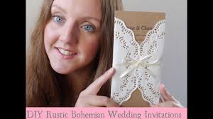 Boho wedding invitations, save the dates and inspiration. Diy Rustic Bohemian Wedding Invitations Youtube