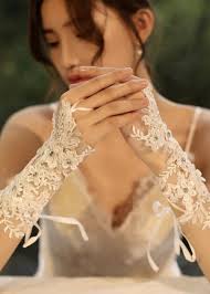 Senza Dita Guanti Sposa Lunghi Guanti Da Sposa Senza Dita Economici On Line  In Pizzo Con