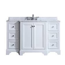 Get 5% in rewards with club o! Ari Kitchen And Bath Jenny 55 In Single Bath Vanity In White With Marble Vanity Top In Carrara White With White Basin Akb Jenny 55 Wh The Home Depot