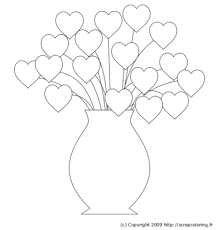Bouquet De Coeurs Heart Coloring Pages Valentine Coloring Valentine Coloring Pages
