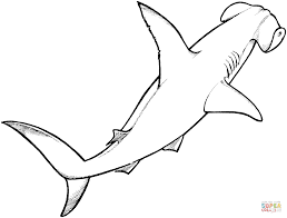 1) if you have javascript enabled you can click the print link in the top half of the page and it will automatically print the coloring page only and ignore the advertising and navigation at the top of the page. Hammerhead Shark Coloring Pages Free Coloring Home