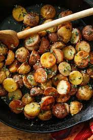 Roasted Potatoes With Sage And Garlic I Omit The Flour And Butter And Just Roast The Potatoes In The Oven Until Fully Coo Garlic Recipes Recipes Sage Recipes