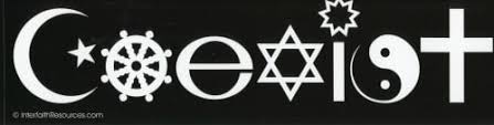 The 't' is a symbol for christianity. Coexist Removable Bumper Sticker Baha I Resources