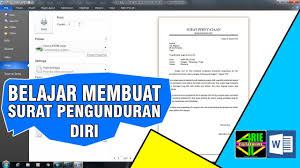 Namun dalam mengundurkan diri tentu saja ada prosesnya, dalam hal ini dengan cara menggunakan surat resign. Belajar Membuat Surat Pengunduran Diri Di Microsoft Word Youtube