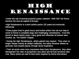 Check spelling or type a new query. High Renaissance Slides Ppt Video Online Download
