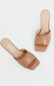 Customized fashion design bling diamond woman high heel beach slides with fur upper for women outdoor slippers. Camel Square Toe Mule High Heels Shoes Prettylittlething