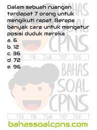 Daftar kata baku dan tidak baku. Banyak Cara Mengatur Posisi Duduk Logika Posisi Analitis Analogi Matematika Peluang Permutasi Kombinasi Soal Tes Cpns Asn Tes Intelegensia Umum Tiu Bahassoalcpns
