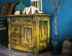 Vintage Modern Hand Painted Furniture Hand Painted Mustard Yellow Accent Table Makeover You Don T Wa Painted Furniture Yellow Furniture Hand Painted Furniture
