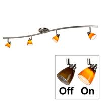 Light Bar Track Lighting Kit Fixed Track Lighting Kit Bar Track Lighting Spotlight Bar Flush Mount Ceiling Light Fixed Mount Straight Bar Light Fixture Multi Directional Lamp Heads Track Light Kit 4 Light Track Lighting