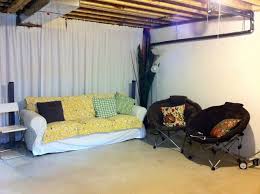 Houseonashoestring Unfinished Basement Decorating Unfinished Basement Basement Decor
