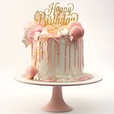 Birthday Cake Drip Birthday Rose Gold Cake Ideas Pink And Gold Drip Cake With Macaroons And Cake Topper Eyal Revah Pastry Chef Eyalreva Candy Birthday Cakes Pretty Birthday Cakes Creative Birthday Cakes