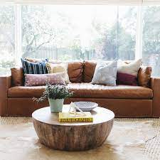 See the detailed pictures here. Studio Mcgee Transforms A Cape Cod Style Home Living Room Leather Leather Couches Living Room Leather Sofa Living Room