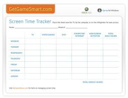 this chart helps you track the amount of time your children