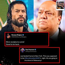 Roman Reigns will address Paul Heyman after making a shocking return. After  Roman Reigns made an explosive return
