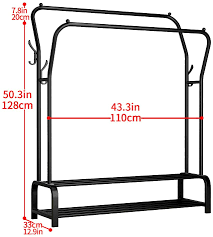 You can return the item for any. Buy Udear Garment Rack Freestanding Hanger Double Rods Multi Functional Bedroom Clothing Rack Double Layer 4 Hooks Black Online In Taiwan B07z3j2k5m