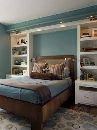 50 Relaxing Ways To Decorate Your Bedroom With Bookshelves Bedroom Interior Bookshelves In Bedroom Small Master Bedroom